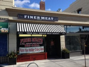 South Minneapolis meat market with custom awning and valance