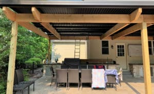Motorized Louvered Roof: Open
