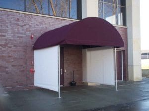 Half Barrel Canopy with Curtains