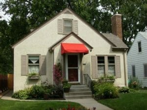 Minneapolis Red Entry Awning